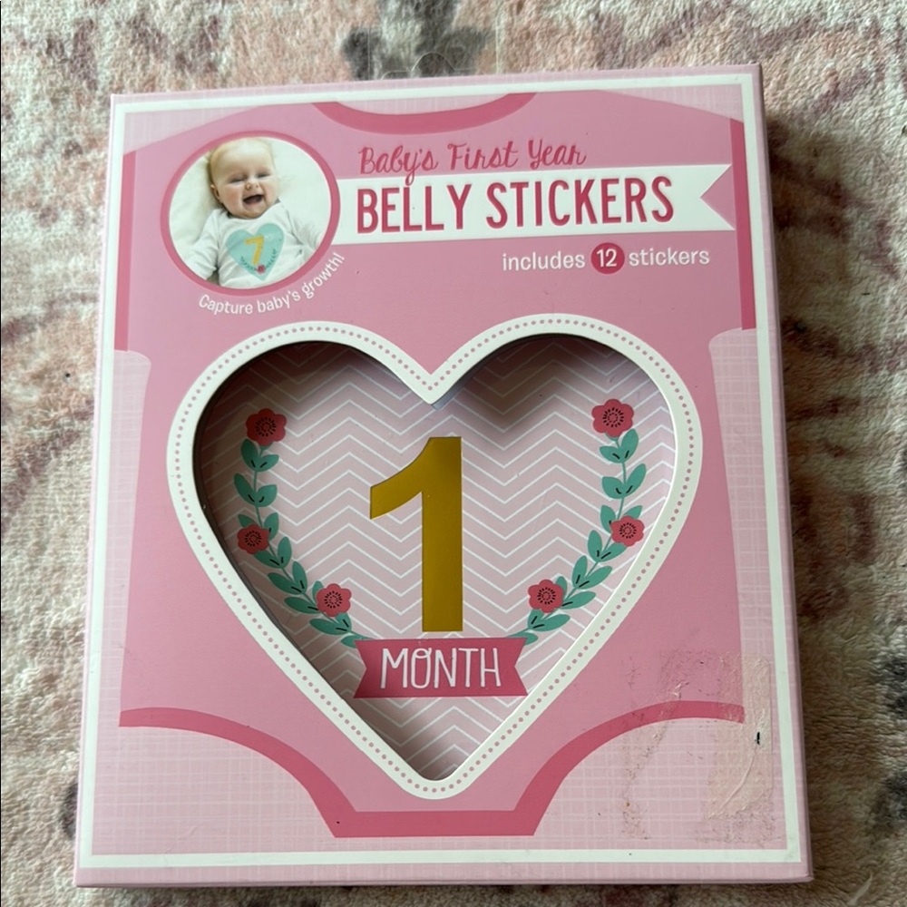 Gibson Pink and Gold Baby Belly Stickers